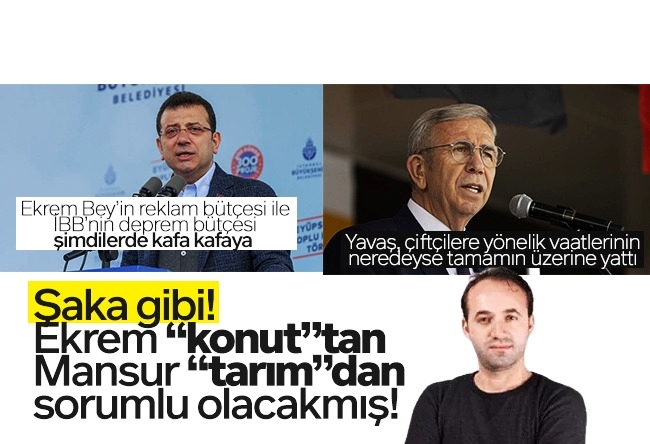 Zekeriya Say : Şaka gibi! Ekrem “konut”tan, Mansur “tarım”dan sorumlu olacakmış!