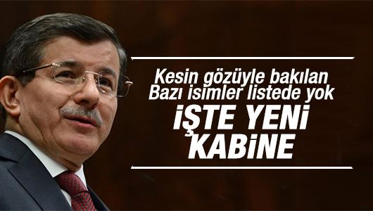 Başbakan yeni kabineyi açıkladı