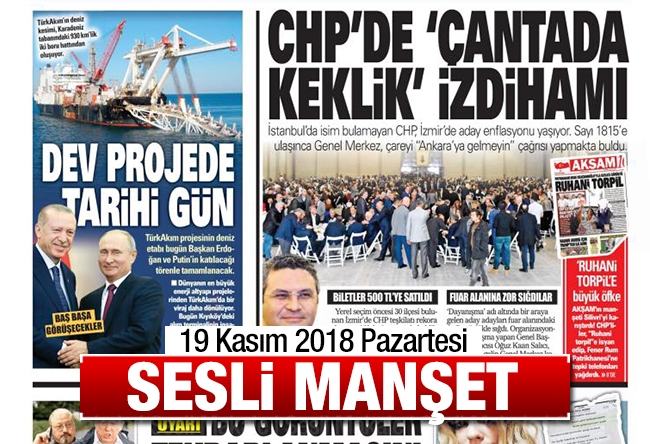 Sesli Manşet 19 Kasım 2018