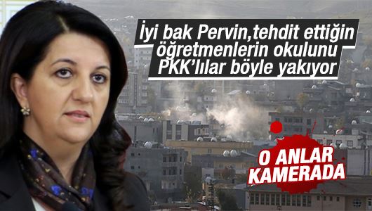 PKK Cizre'de okul yaktı
