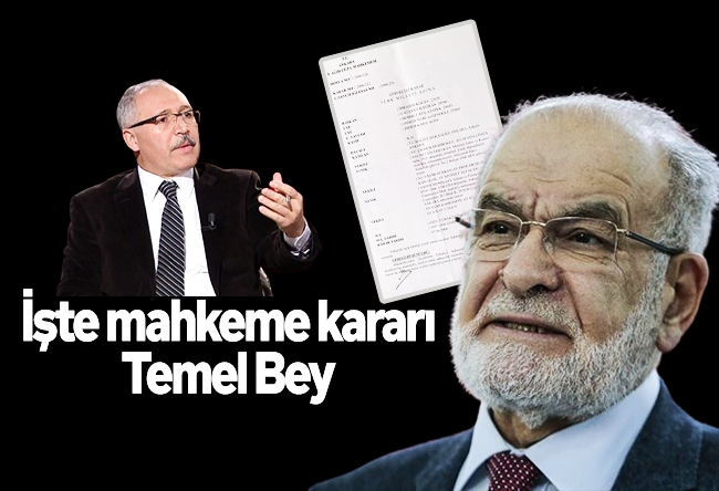 Abdulkadir Selvi : İşte mahkeme kararı Temel Bey