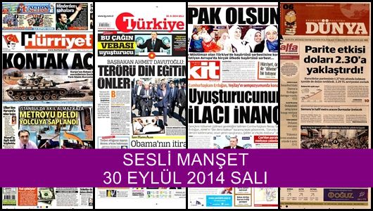 Sesli Manşet 30 Eylül 2014 Salı