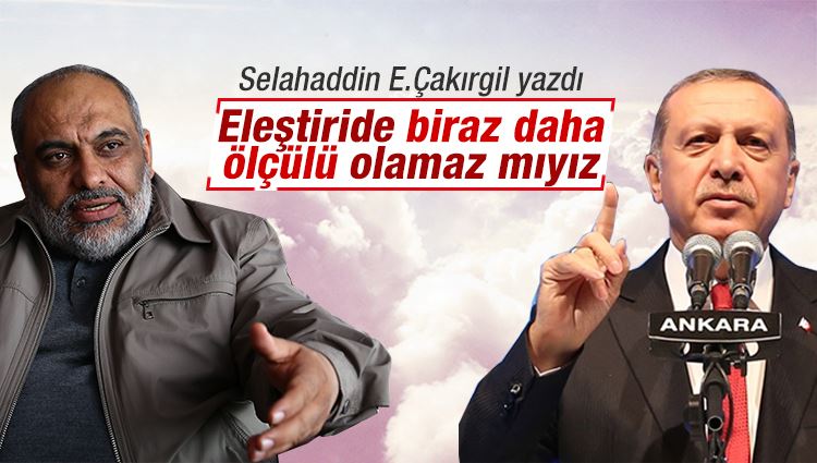 Selahaddin E.Çakırgil : Eleştiride biraz daha ölçülü olamaz mıyız?