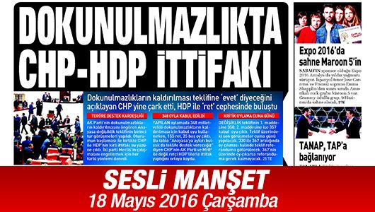 Sesli Manşet 18 Mayıs 2016