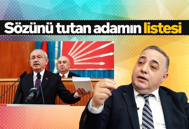 Zafer Şahin : Sözünü tutan adamın listesi