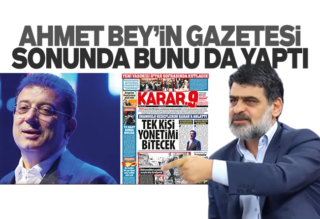 Ali Karahasanoğlu : Bay Ekrem, bir gün de Akit’e yaz.. Para da istemeyiz senden!