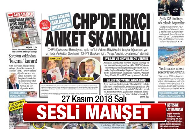 Sesli Manşet 27 Kasım 2018