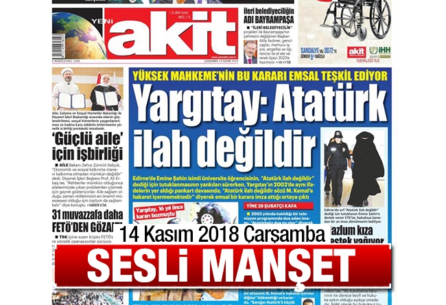 Sesli Manşet 14 Kasım 2018